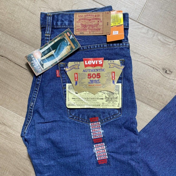 RARE VTG ‘80s Deadstock Levi's 505 Made in USA W29 W32 Relaxed Fit Jeans Vintage - Picture 2 of 7